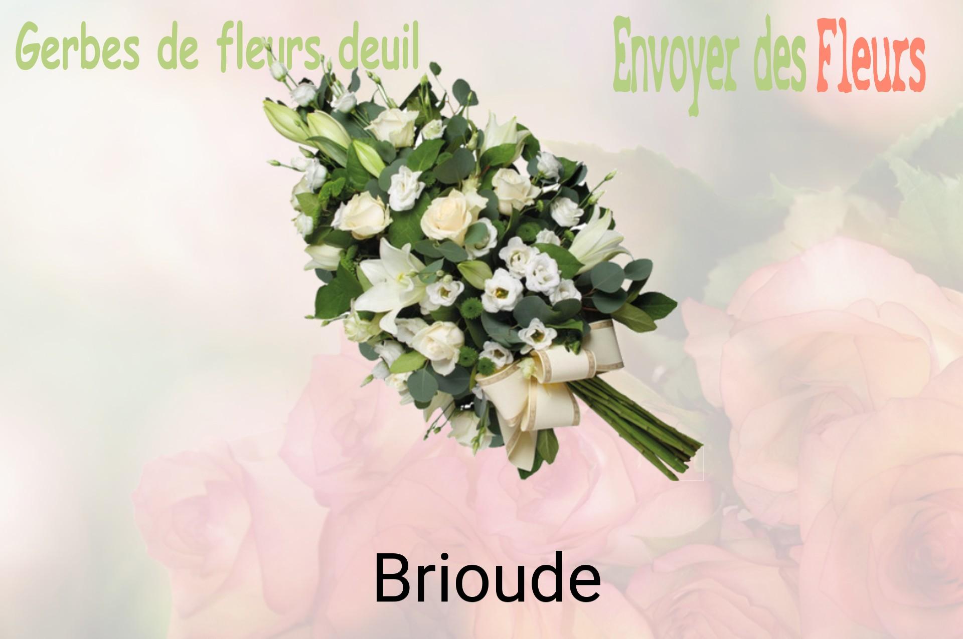 Gerbe de fleurs de deuil livrée à Brioude